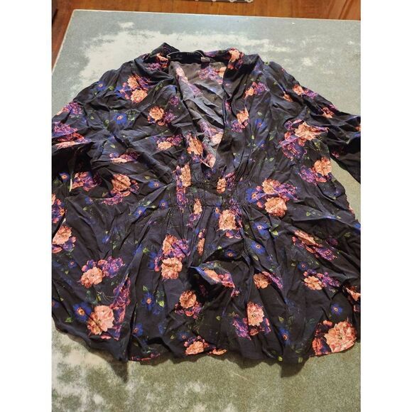 IRO Noun Floral Smock Blouse Size 42 - Picture 2 of 5